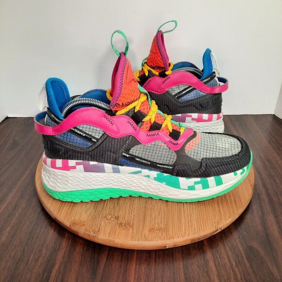 New Balance Pink and Orange Athletic Shoes with Dynamic Design - Picture 5 of 10